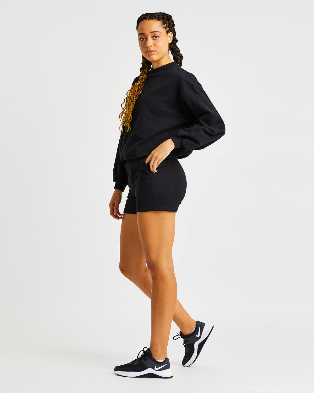 AYBL Everyday Oversized Shorts Negras | BDJPK9168