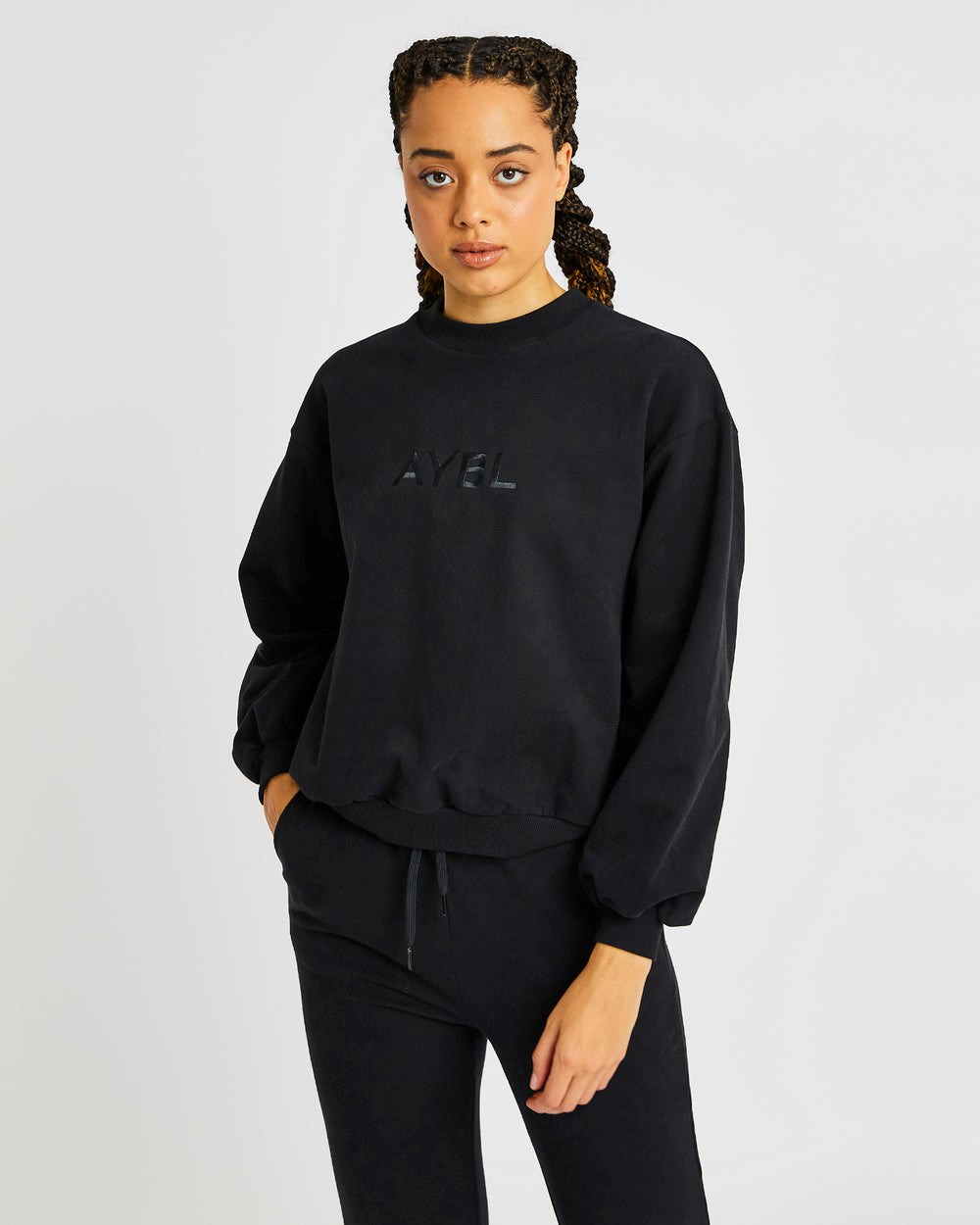 AYBL Everyday Oversized Sueter Negras | ZXQVL0385