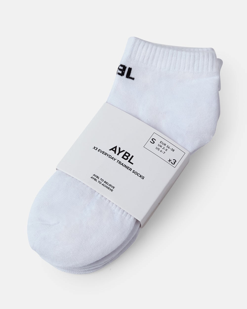 AYBL Everyday Trainer Socks (3 Pack) Blancas | RLWTV8713