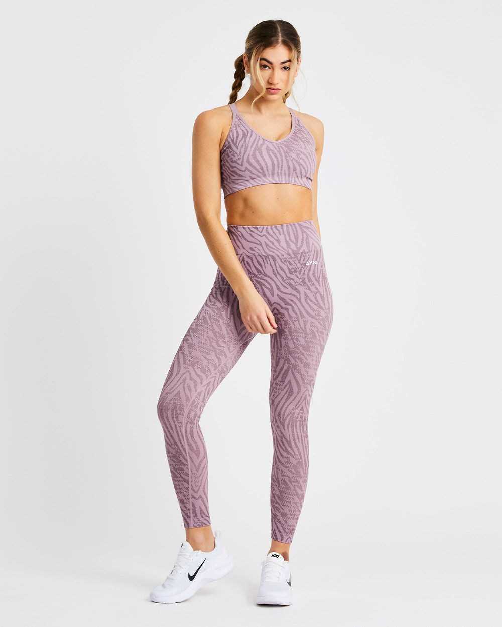 AYBL Evolve Animal Seamless Leggings Mauve Lilac | QTFNS0539