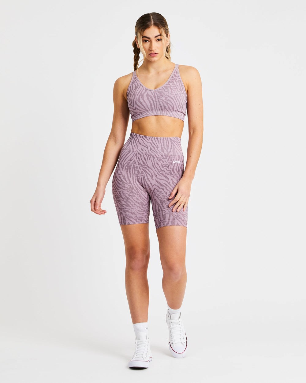 AYBL Evolve Animal Seamless Shorts Mauve Lilac | DSAXG3520