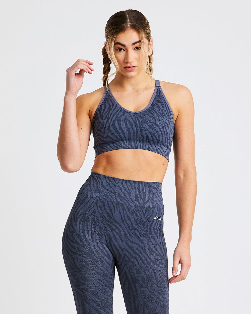 AYBL Evolve Animal Seamless Sports Bra Azules | BFLPN2863