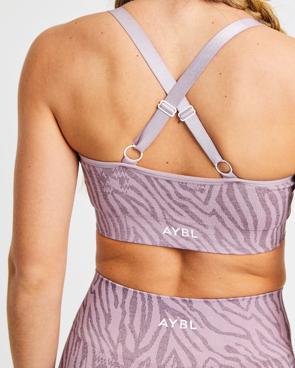 AYBL Evolve Animal Seamless Sports Bra Mauve Lilac | NIOWG8201