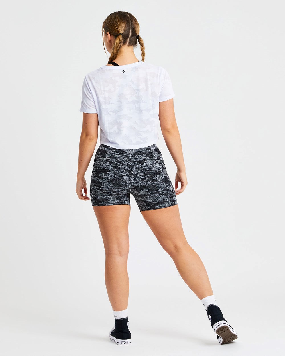 AYBL Evolve Camo Crop T Shirt Blancas | CSVFU4379