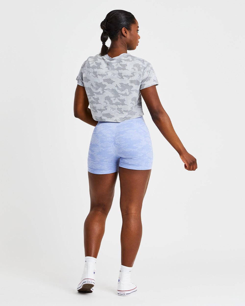 AYBL Evolve Camo Crop T Shirt Gris | NJCDH7805