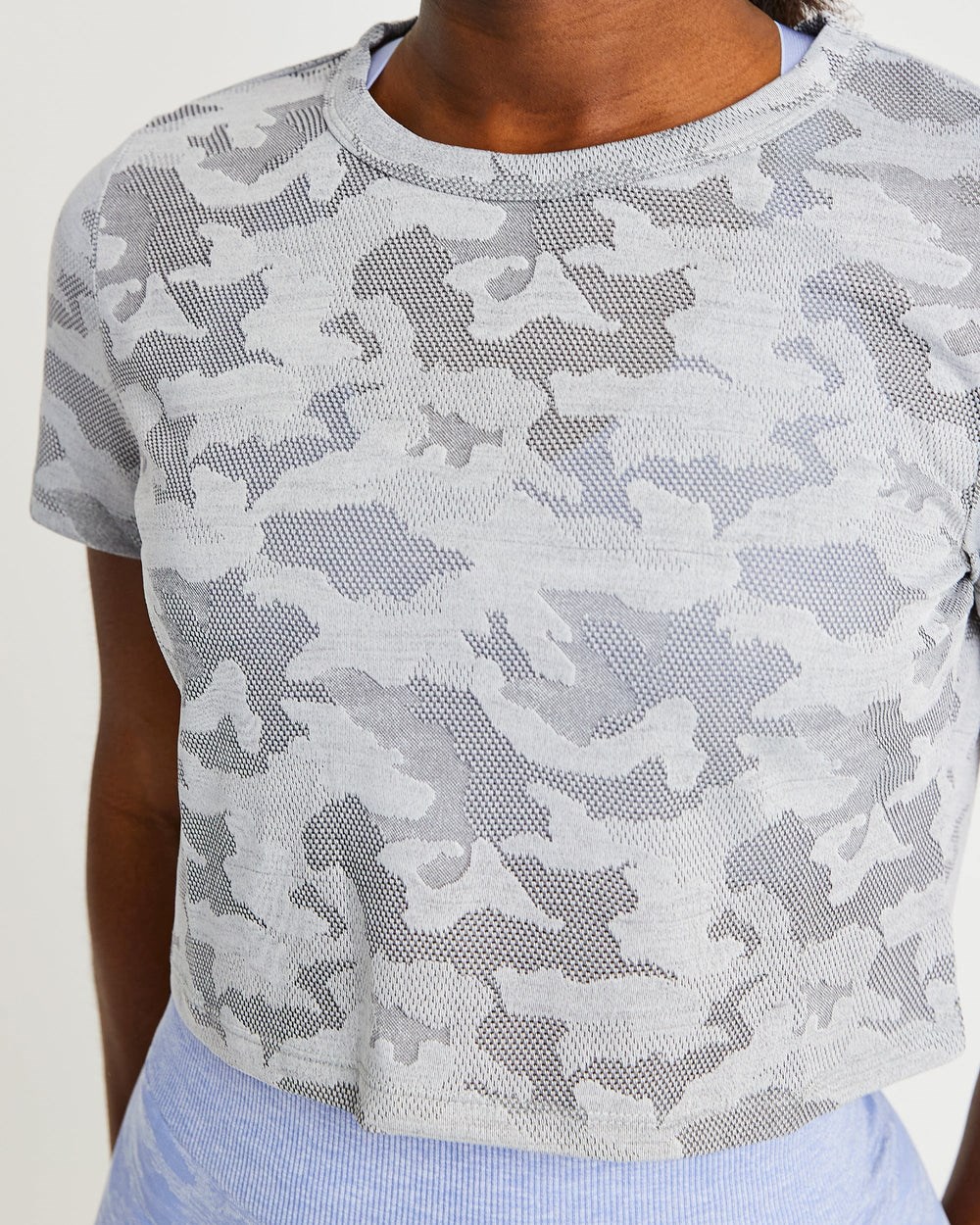 AYBL Evolve Camo Crop T Shirt Gris | NJCDH7805