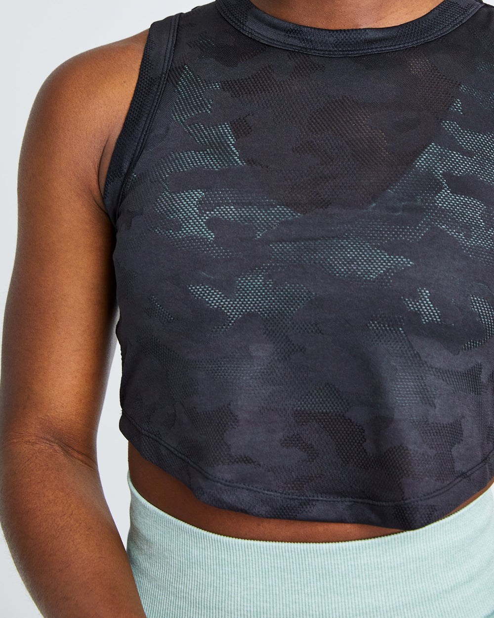 AYBL Evolve Camo Crop Vest Negras | BJKSP9876