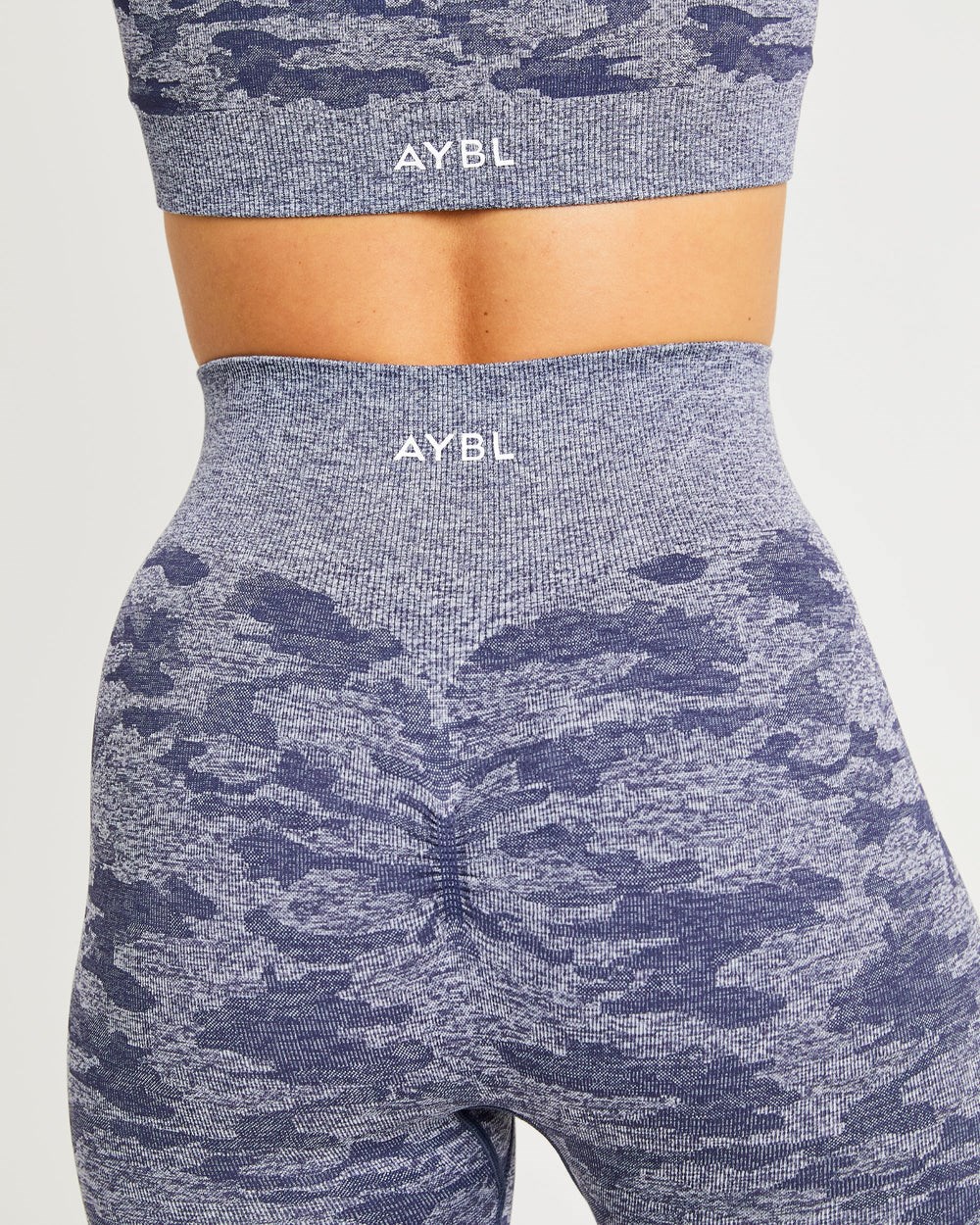 AYBL Evolve Camo Seamless Leggings Azul Marino | WJYFV9316