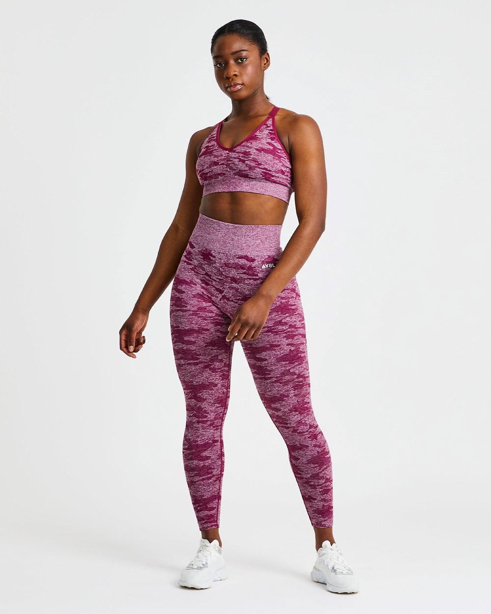 AYBL Evolve Camo Seamless Leggings Burdeos | NCXHJ3742