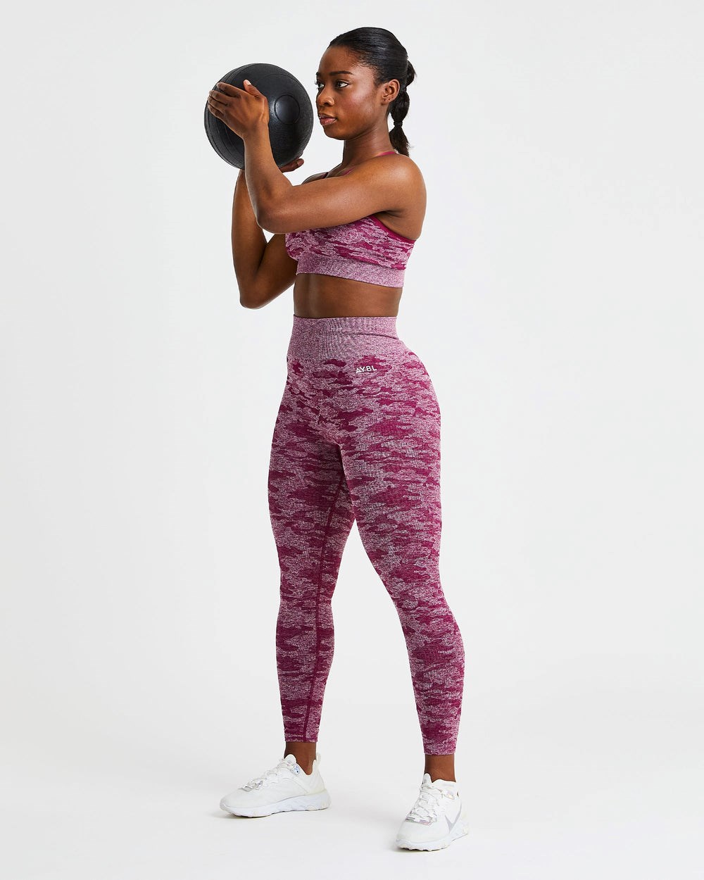 AYBL Evolve Camo Seamless Leggings Burdeos | NCXHJ3742