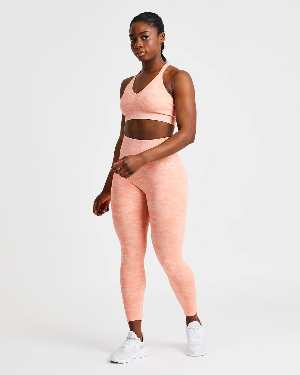 AYBL Evolve Camo Seamless Leggings Peach | EWMYD3128