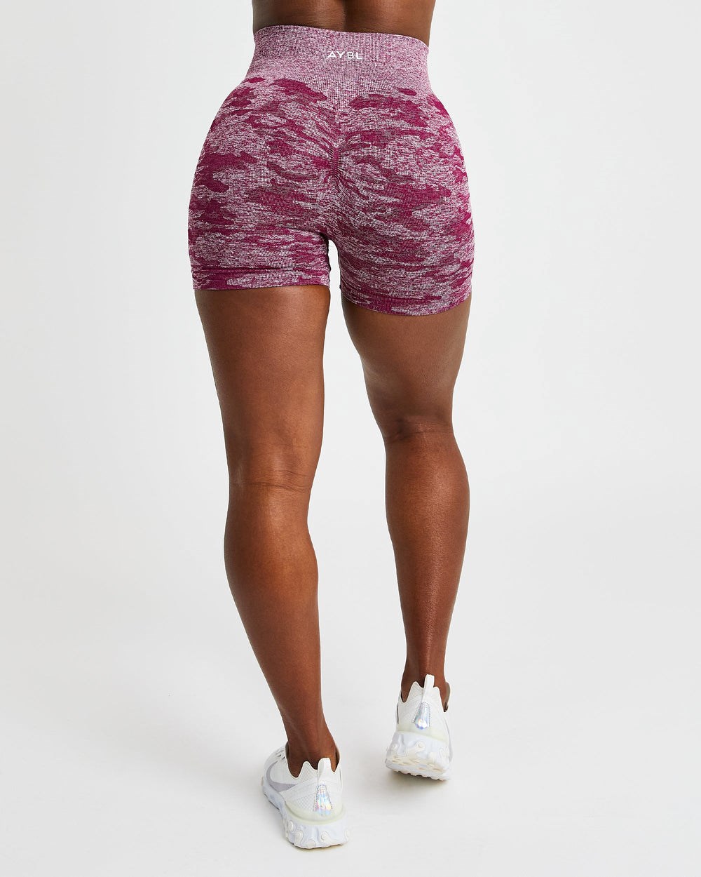 AYBL Evolve Camo Seamless Shorts Burdeos | SZHPW5378