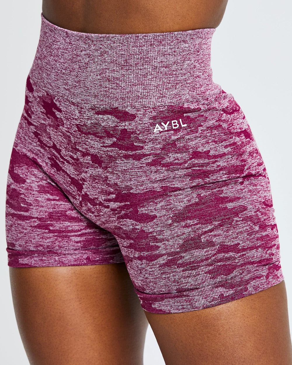 AYBL Evolve Camo Seamless Shorts Burdeos | SZHPW5378