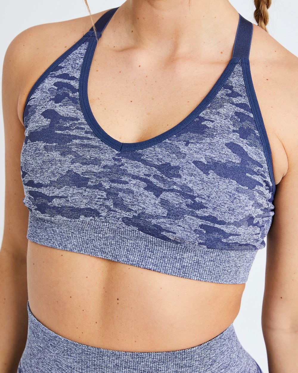 AYBL Evolve Camo Seamless Sports Bra Azul Marino | MQTIY2091