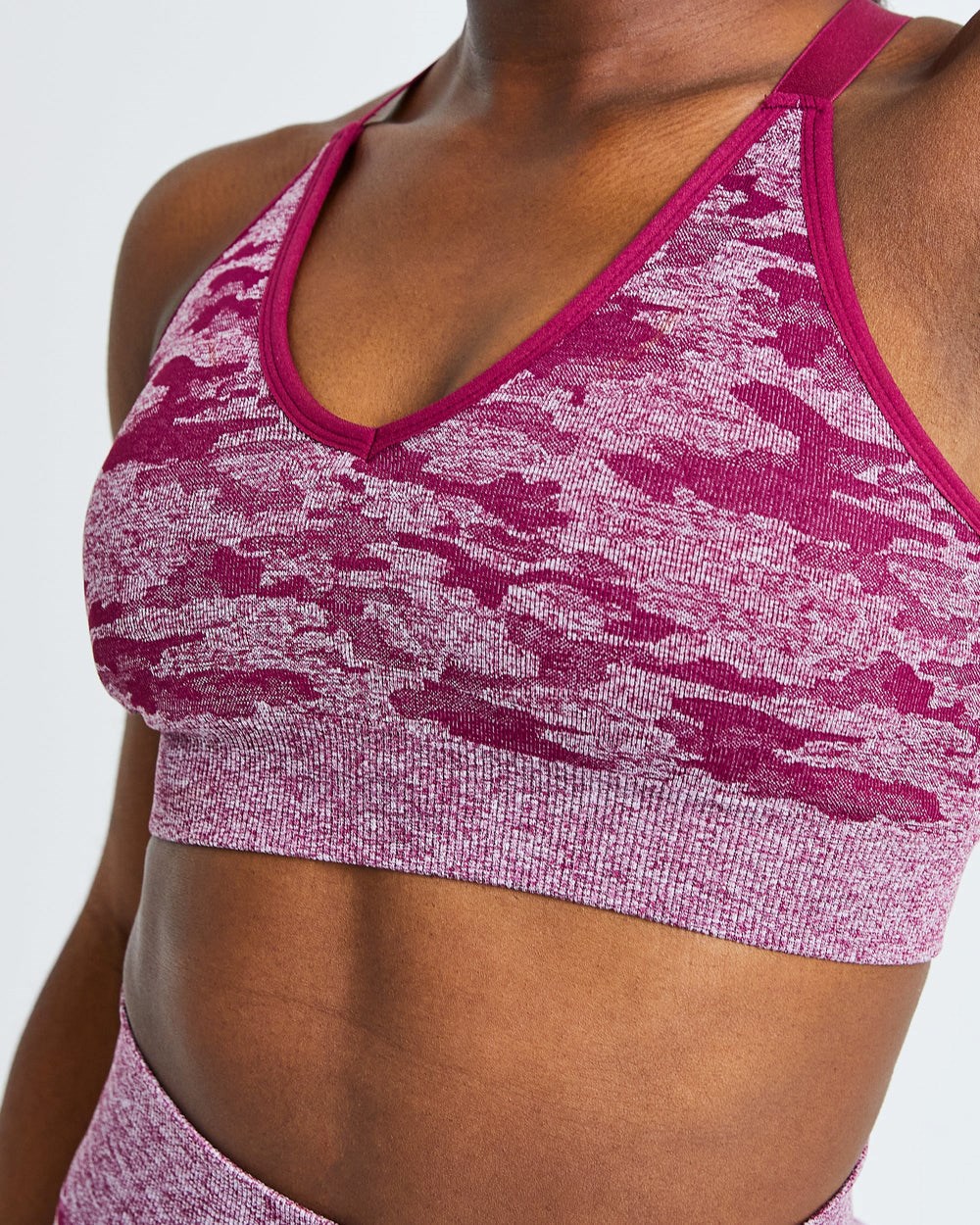 AYBL Evolve Camo Seamless Sports Bra Burdeos | MRNAO6125