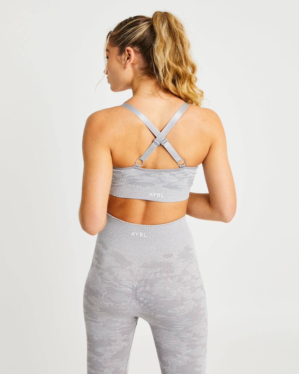 AYBL Evolve Camo Seamless Sports Bra Gris | HXOWR9264