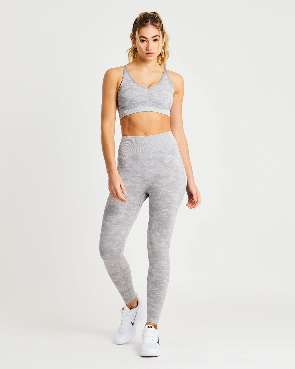 AYBL Evolve Camo Seamless Sports Bra Gris | HXOWR9264