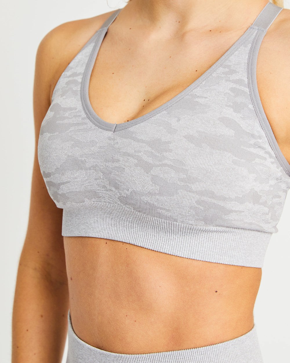 AYBL Evolve Camo Seamless Sports Bra Gris | HXOWR9264