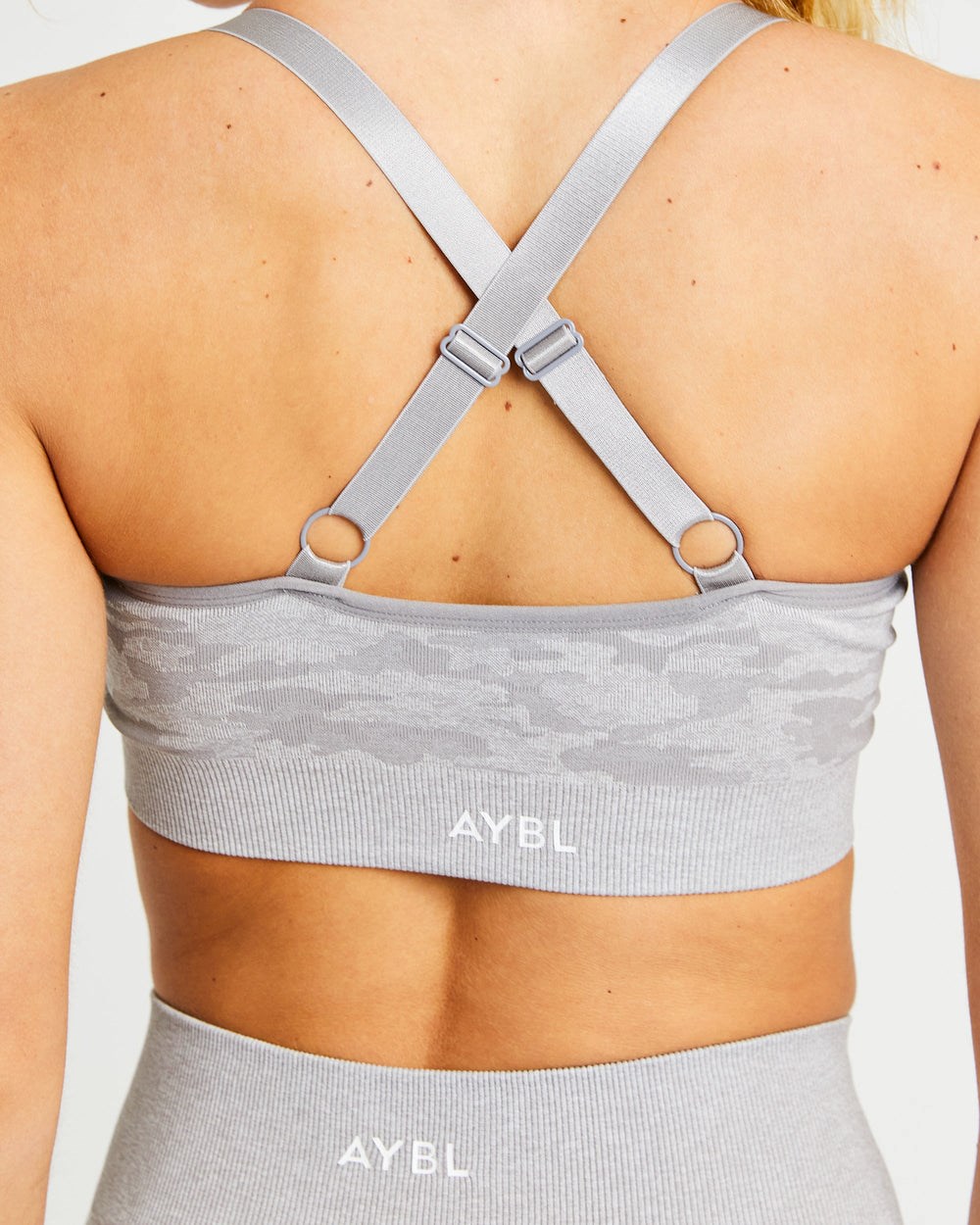 AYBL Evolve Camo Seamless Sports Bra Gris | HXOWR9264