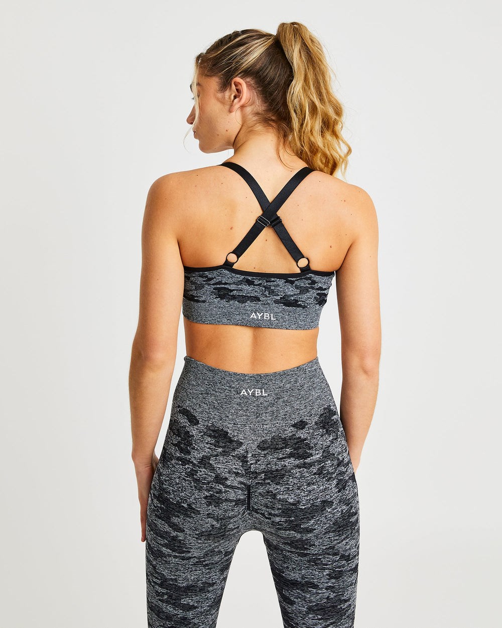 AYBL Evolve Camo Seamless Sports Bra Negras | UKEHR8379