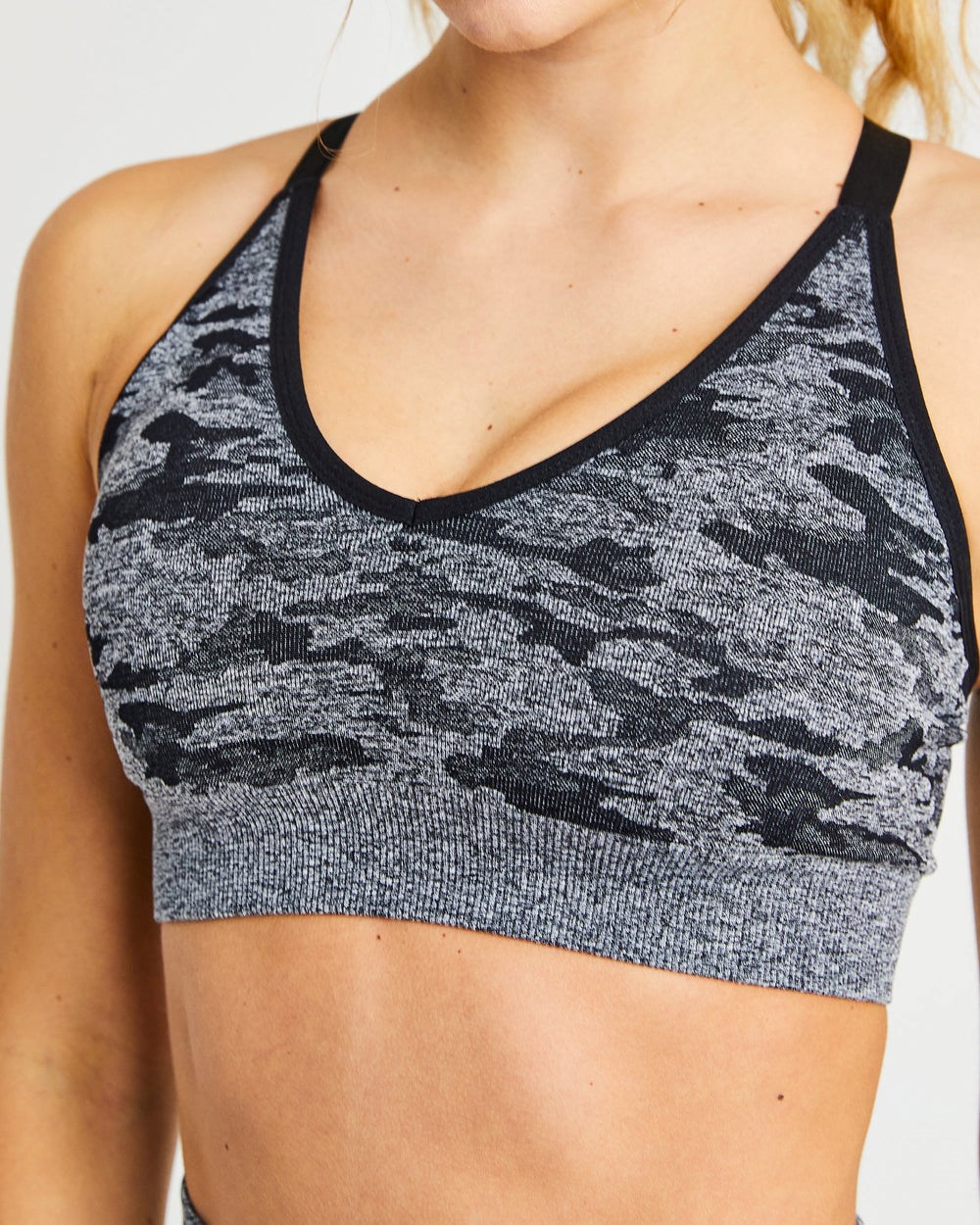 AYBL Evolve Camo Seamless Sports Bra Negras | UKEHR8379