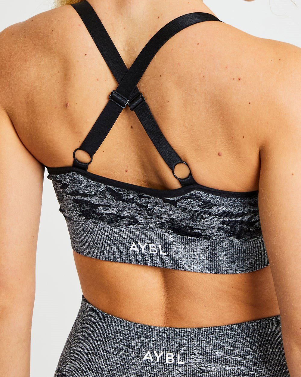 AYBL Evolve Camo Seamless Sports Bra Negras | UKEHR8379