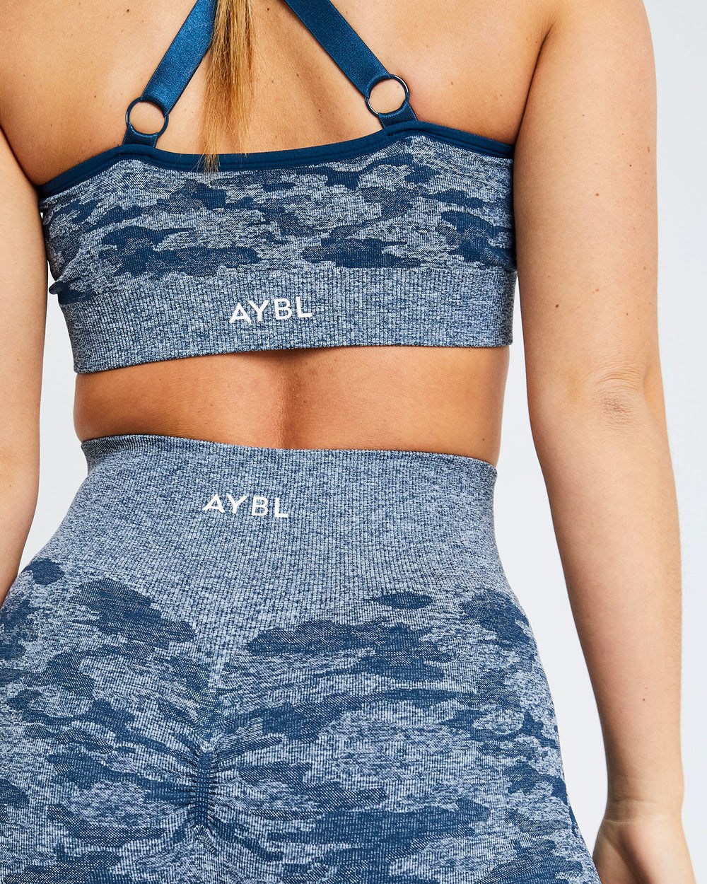 AYBL Evolve Camo Seamless Sports Bra Teal | BVFEQ1872