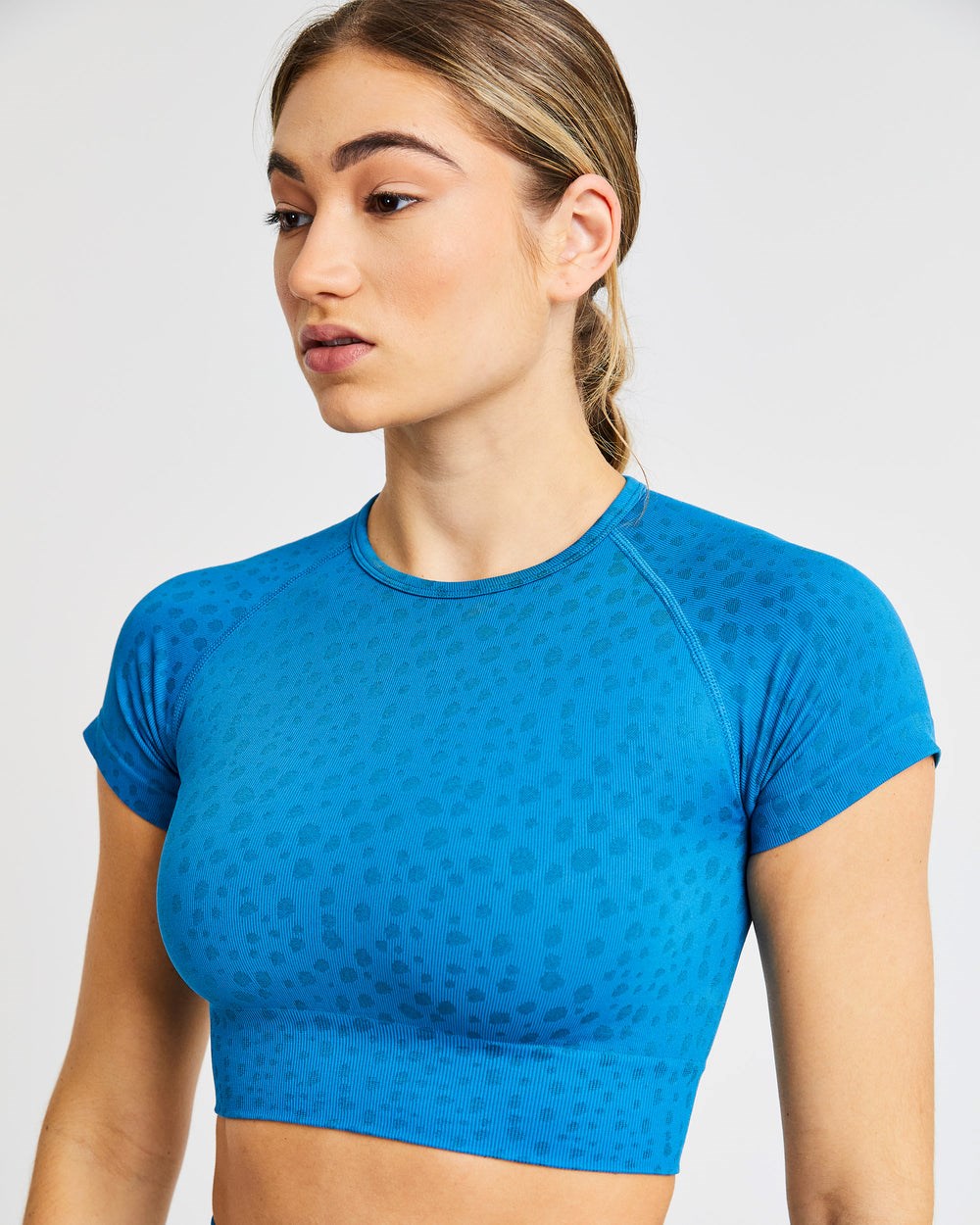 AYBL Evolve Speckle Seamless Crop Top Azules | FBQHY8194