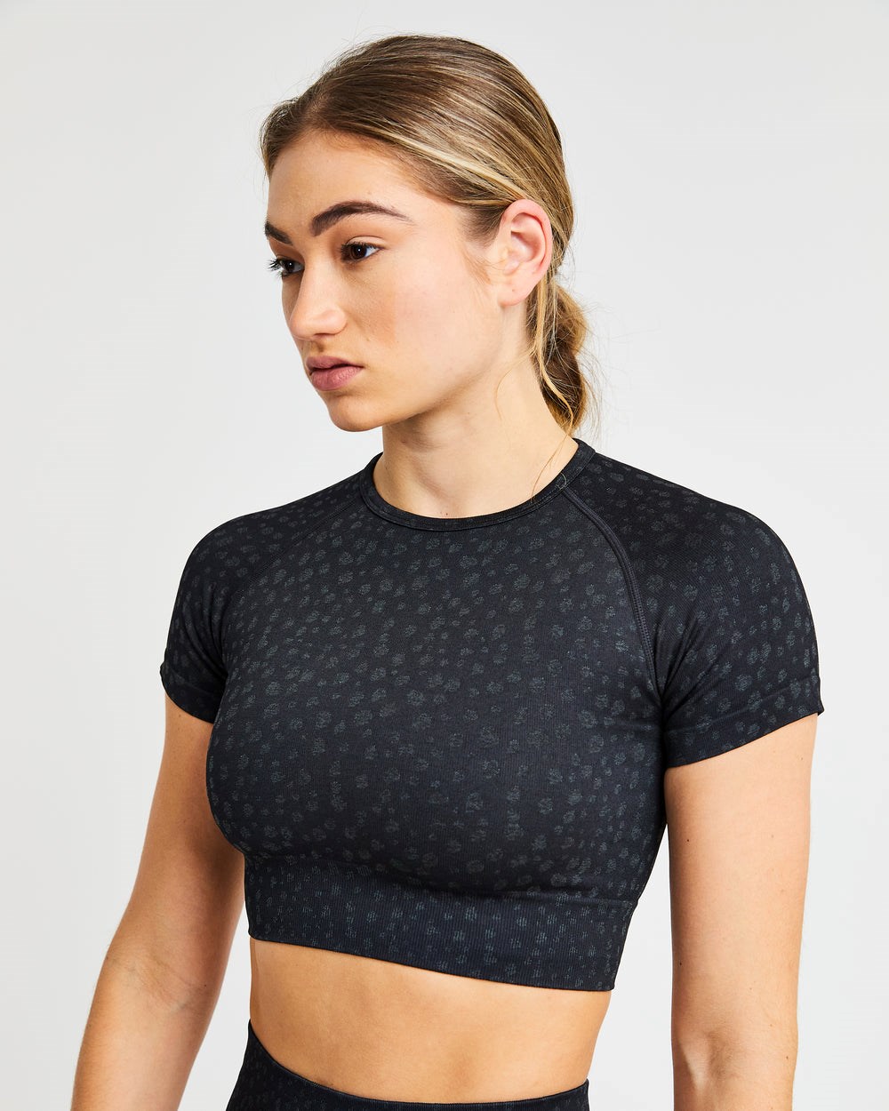 AYBL Evolve Speckle Seamless Crop Top Negras | URBJL8176