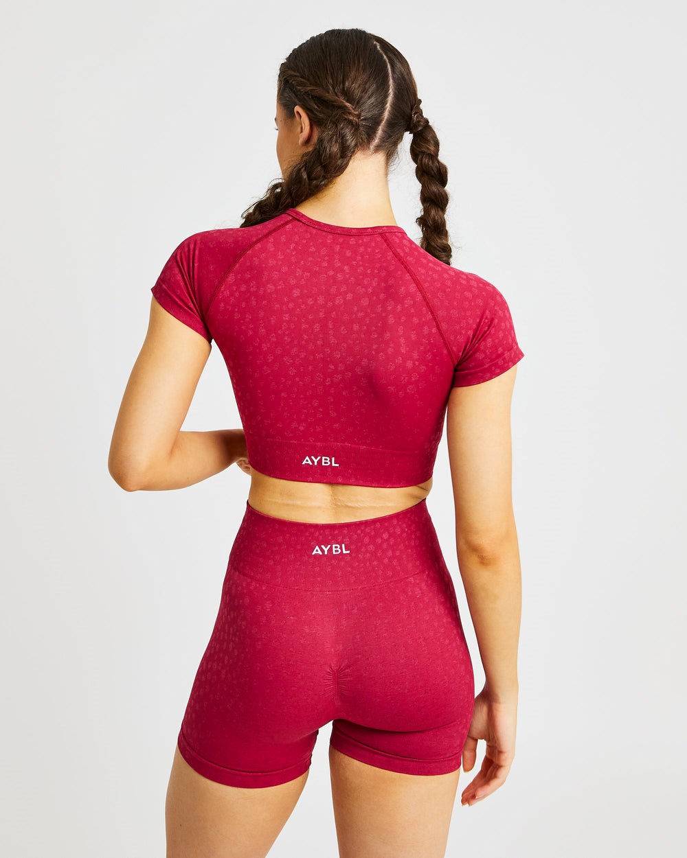 AYBL Evolve Speckle Seamless Crop Top Raspberry | JULCH8243