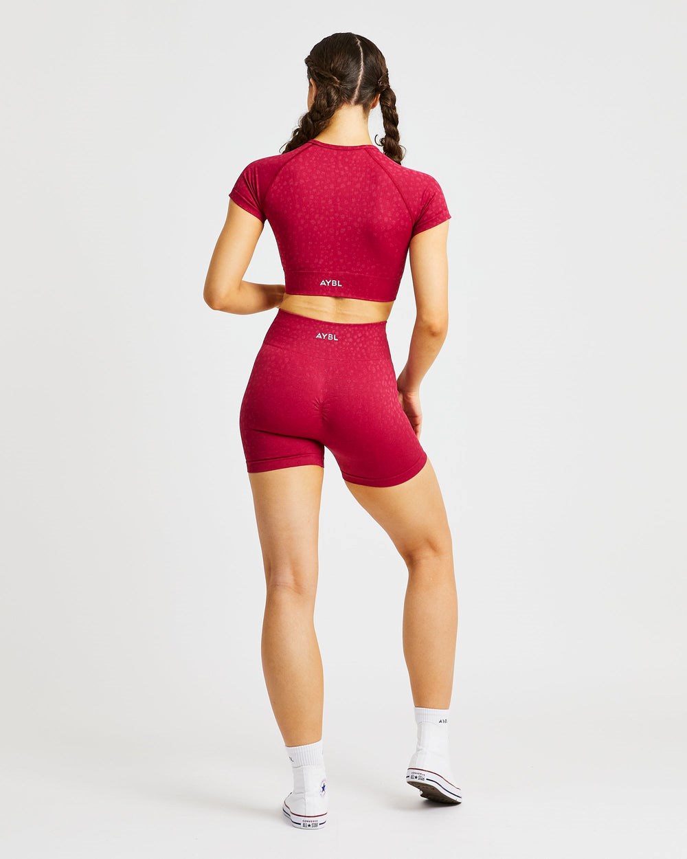 AYBL Evolve Speckle Seamless Crop Top Raspberry | JULCH8243