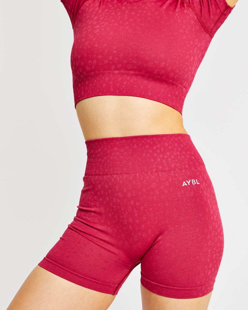 AYBL Evolve Speckle Seamless Crop Top Raspberry | JULCH8243