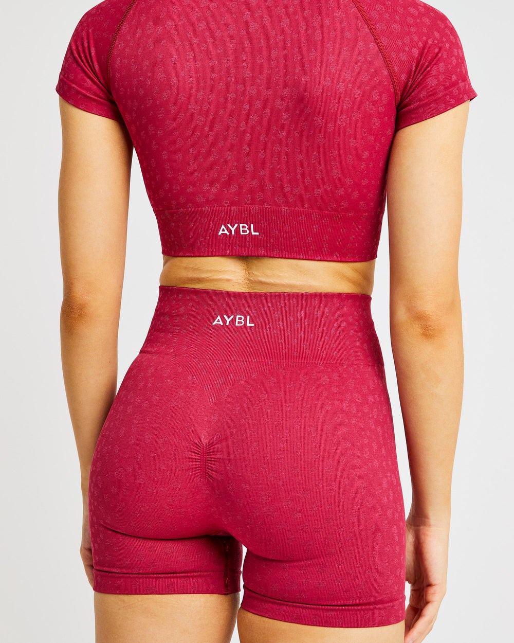 AYBL Evolve Speckle Seamless Crop Top Raspberry | JULCH8243