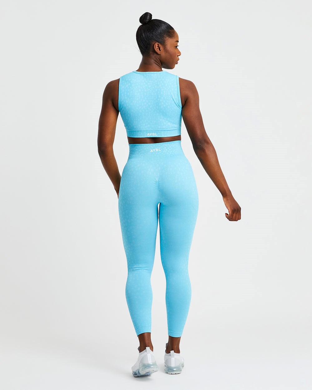 AYBL Evolve Speckle Seamless Crop Vest Azules Claro | BXJAC6438