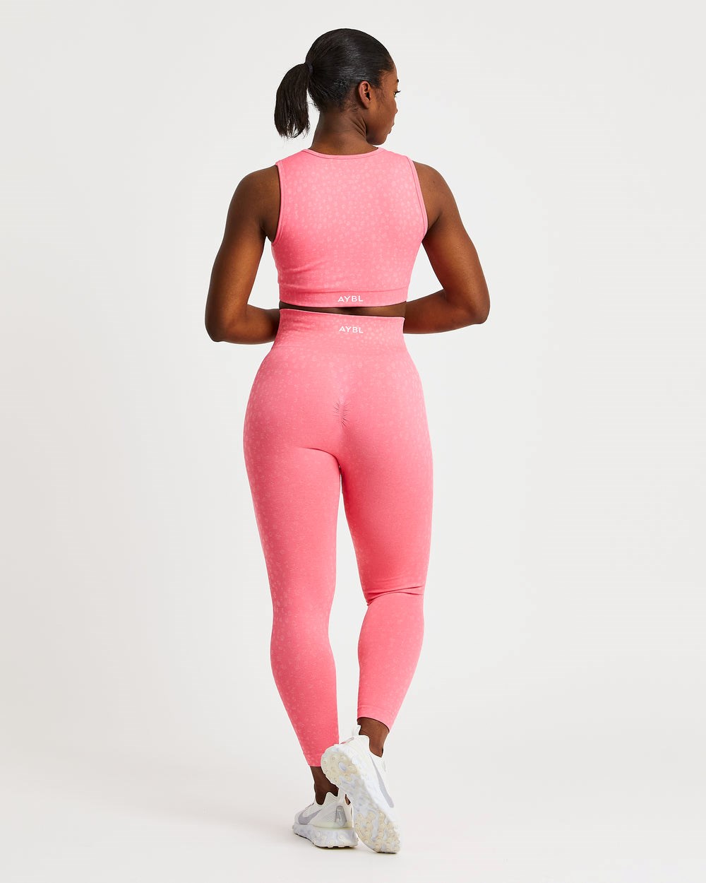 AYBL Evolve Speckle Seamless Crop Vest Coral Rosas | ZDCRA5648