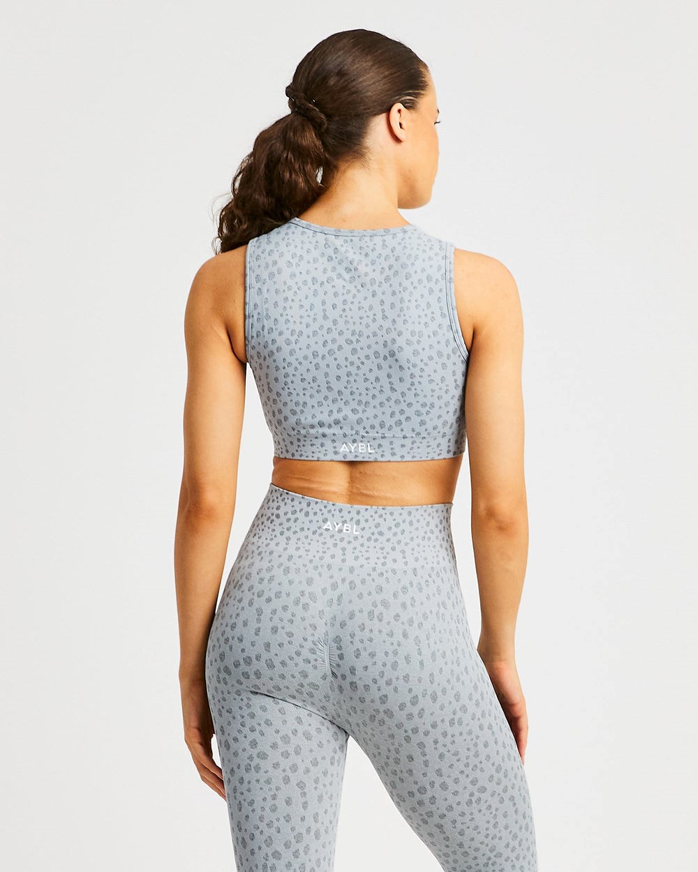 AYBL Evolve Speckle Seamless Crop Vest Gris Claro | RTIVK1537