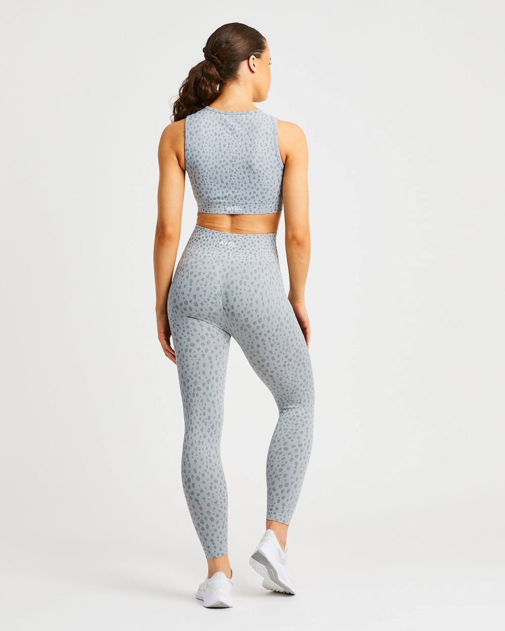 AYBL Evolve Speckle Seamless Crop Vest Gris Claro | RTIVK1537