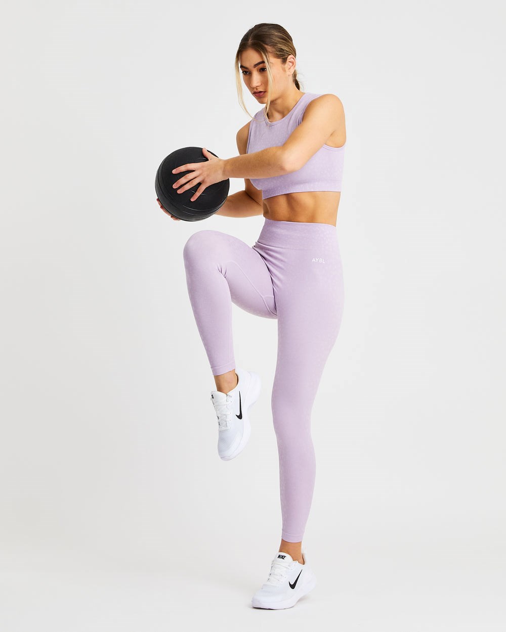 AYBL Evolve Speckle Seamless Crop Vest Lilac | FADHR9452