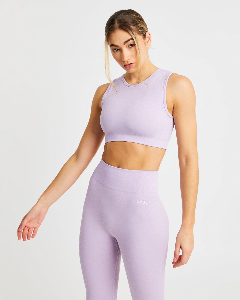 AYBL Evolve Speckle Seamless Crop Vest Lilac | FADHR9452