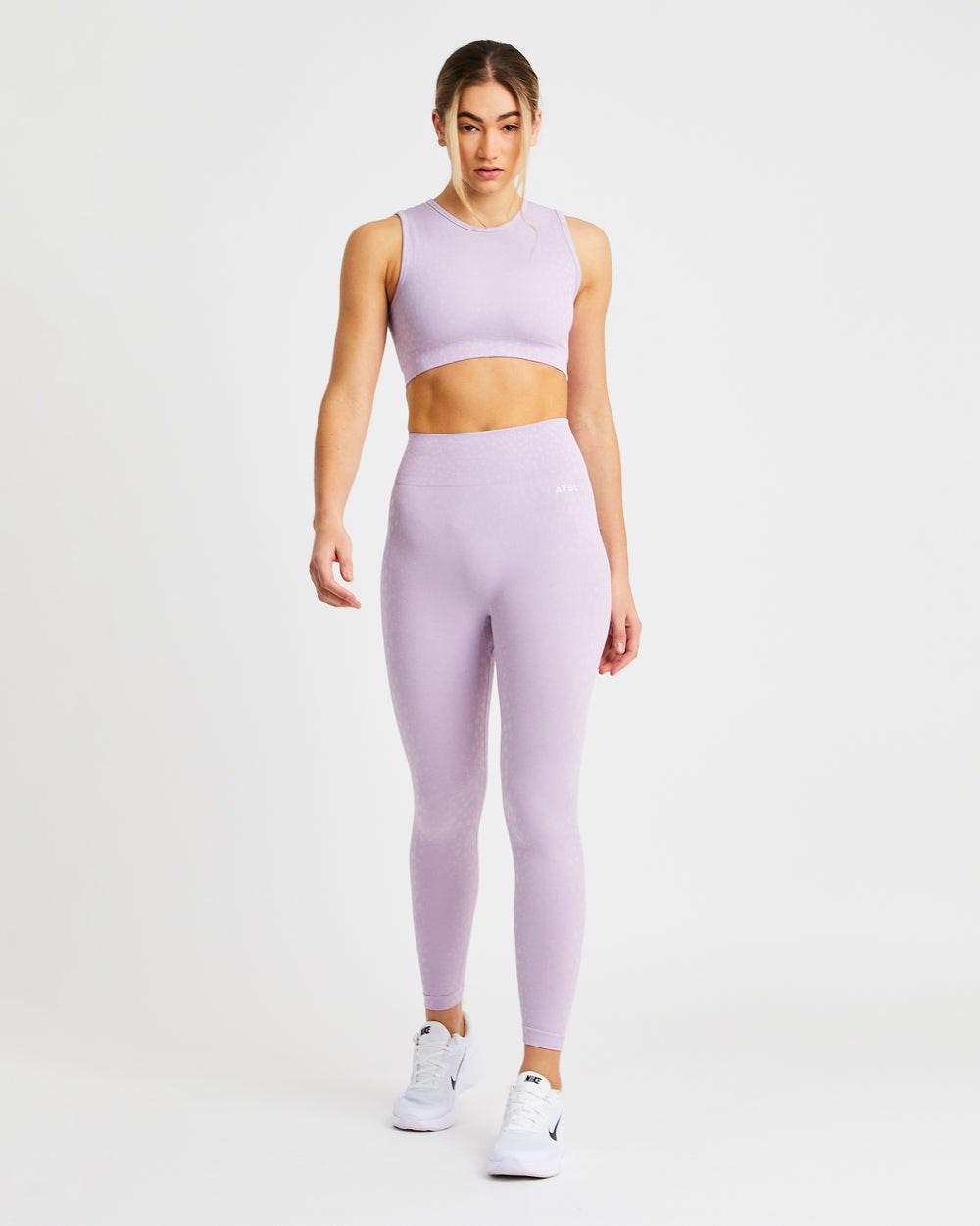 AYBL Evolve Speckle Seamless Crop Vest Lilac | YOTSE8603