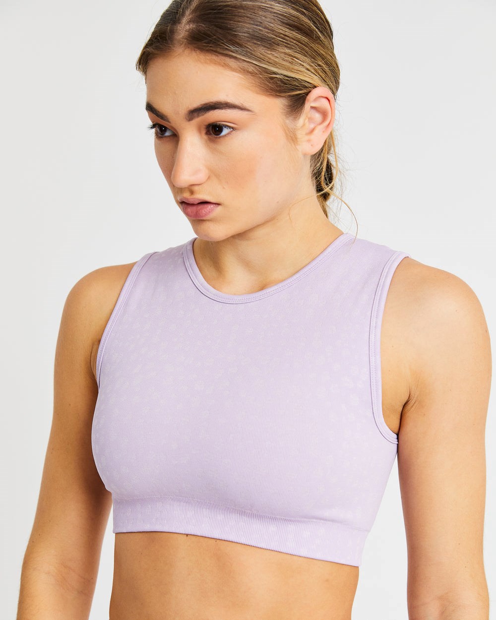 AYBL Evolve Speckle Seamless Crop Vest Lilac | YOTSE8603