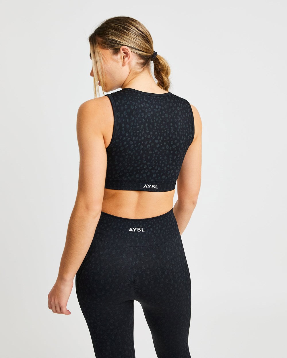 AYBL Evolve Speckle Seamless Crop Vest Negras | JBDCQ2516