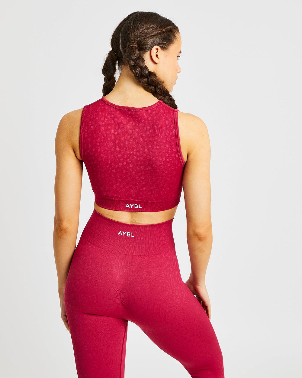 AYBL Evolve Speckle Seamless Crop Vest Raspberry | IMHWK6820