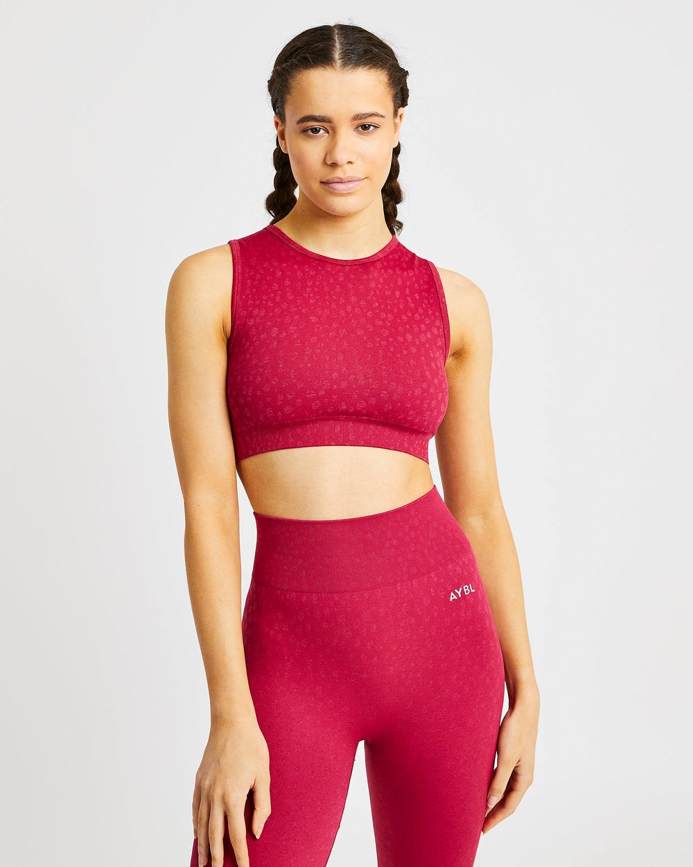 AYBL Evolve Speckle Seamless Crop Vest Raspberry | IMHWK6820