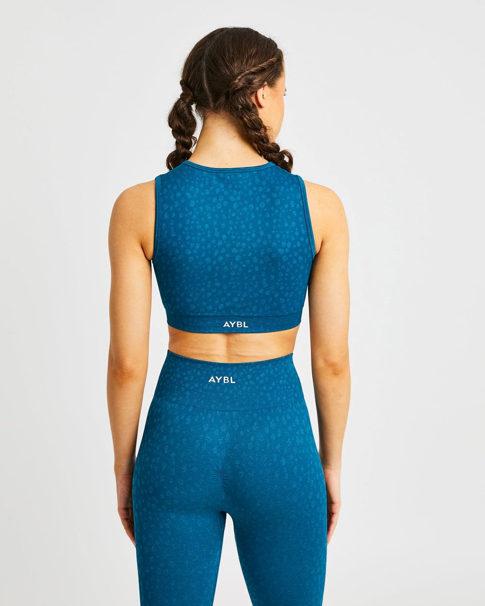 AYBL Evolve Speckle Seamless Crop Vest Teal | CTHMJ4182