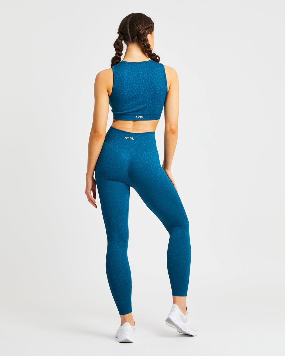 AYBL Evolve Speckle Seamless Crop Vest Teal | CTHMJ4182