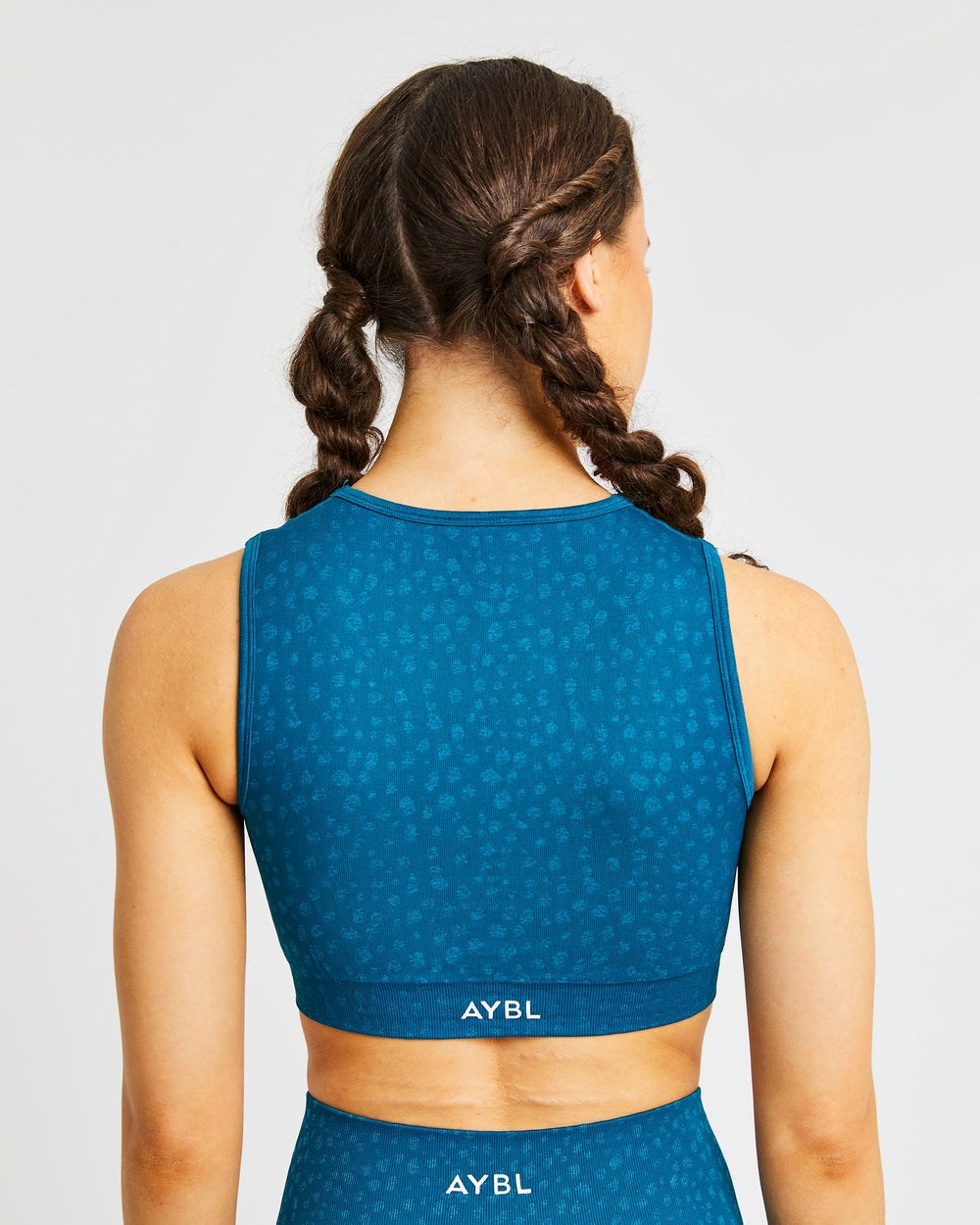 AYBL Evolve Speckle Seamless Crop Vest Teal | CTHMJ4182