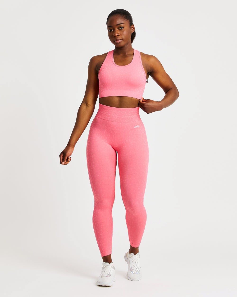 AYBL Evolve Speckle Seamless Leggings Coral Rosas | FRHEM9365