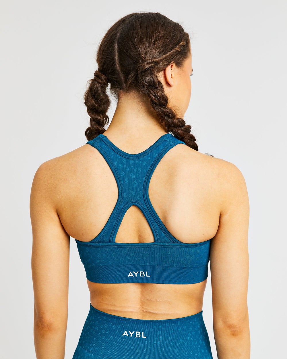 AYBL Evolve Speckle Seamless Sports Bra Teal | DXBPE2916