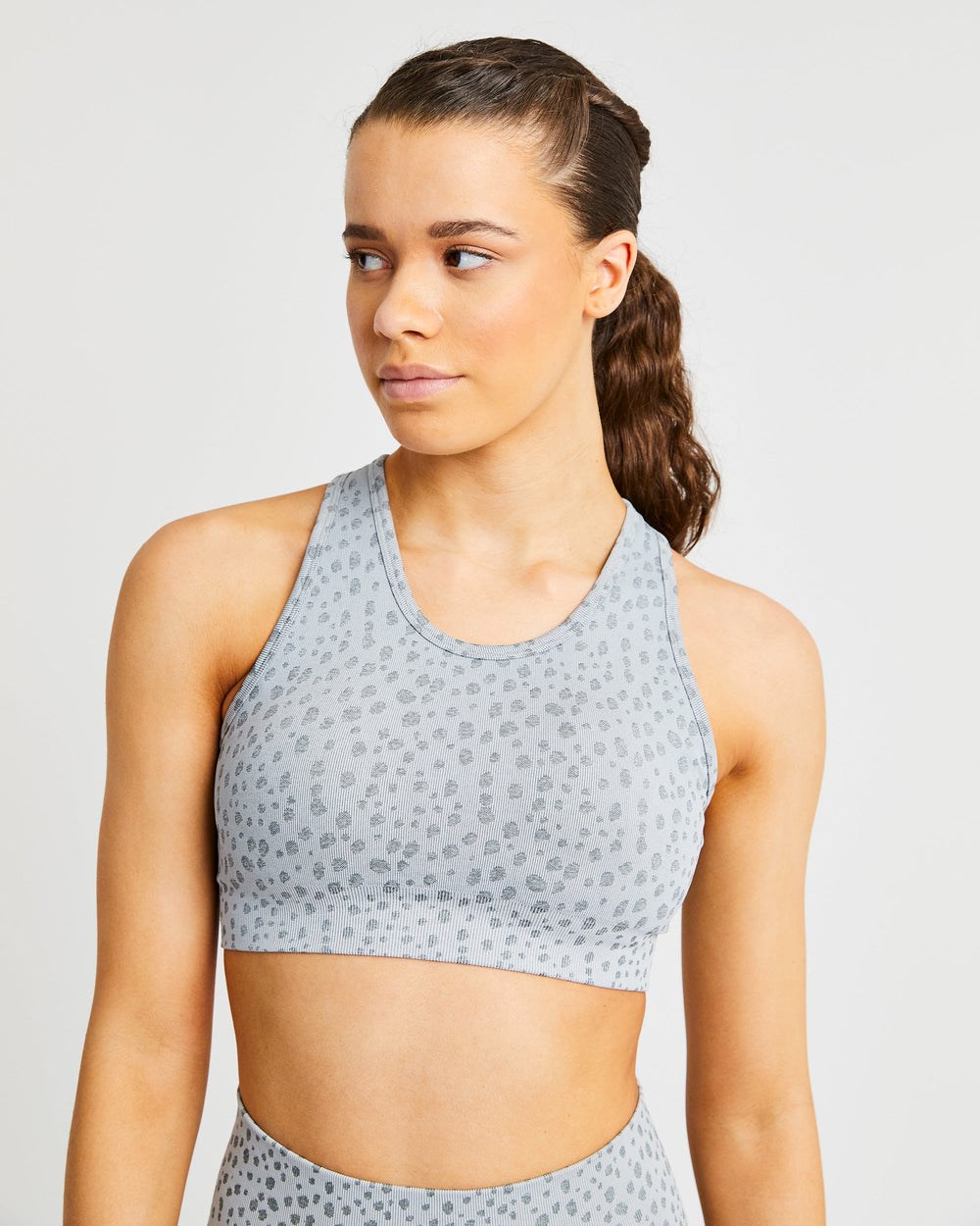 AYBL Evolve Speckle Seamless Sports Bra Gris Claro | NXVSU9154